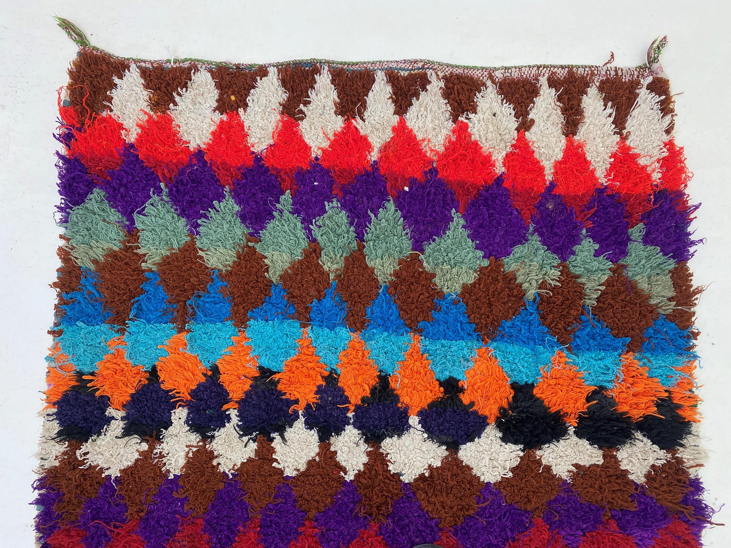 3x6 Moroccan Runner Rug, Colorful Vintage Home Decor.