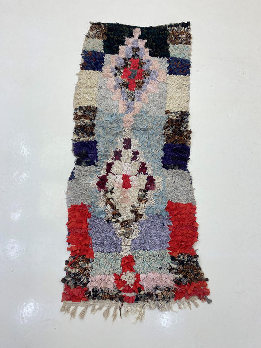 Moroccan Small Runner 2x5: Boucherouite Home Decor.