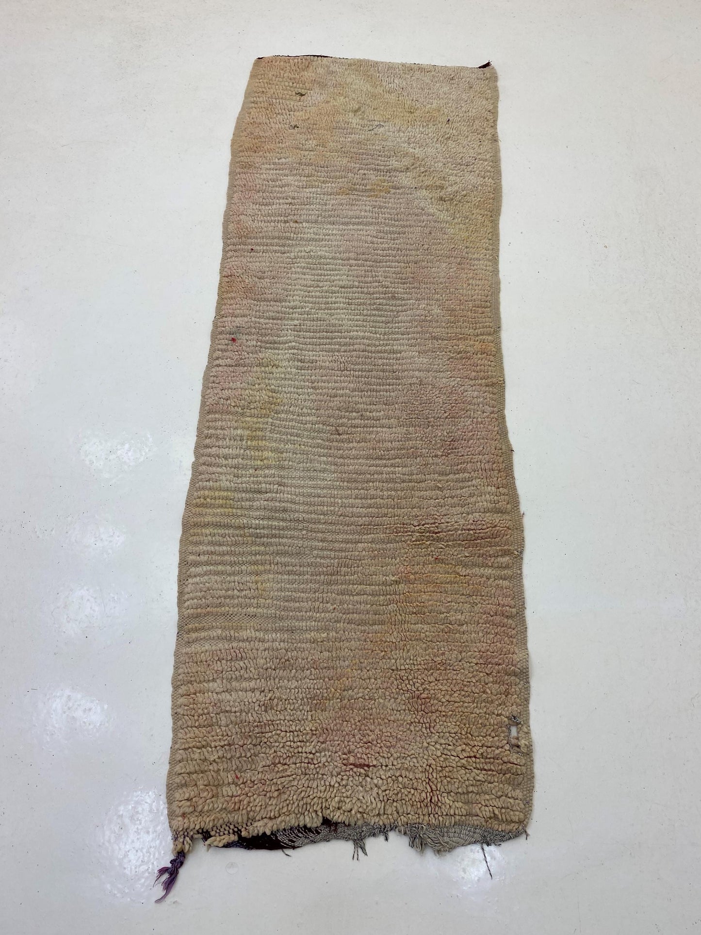 3x7.5 Minimalist Moroccan Runner Rug.