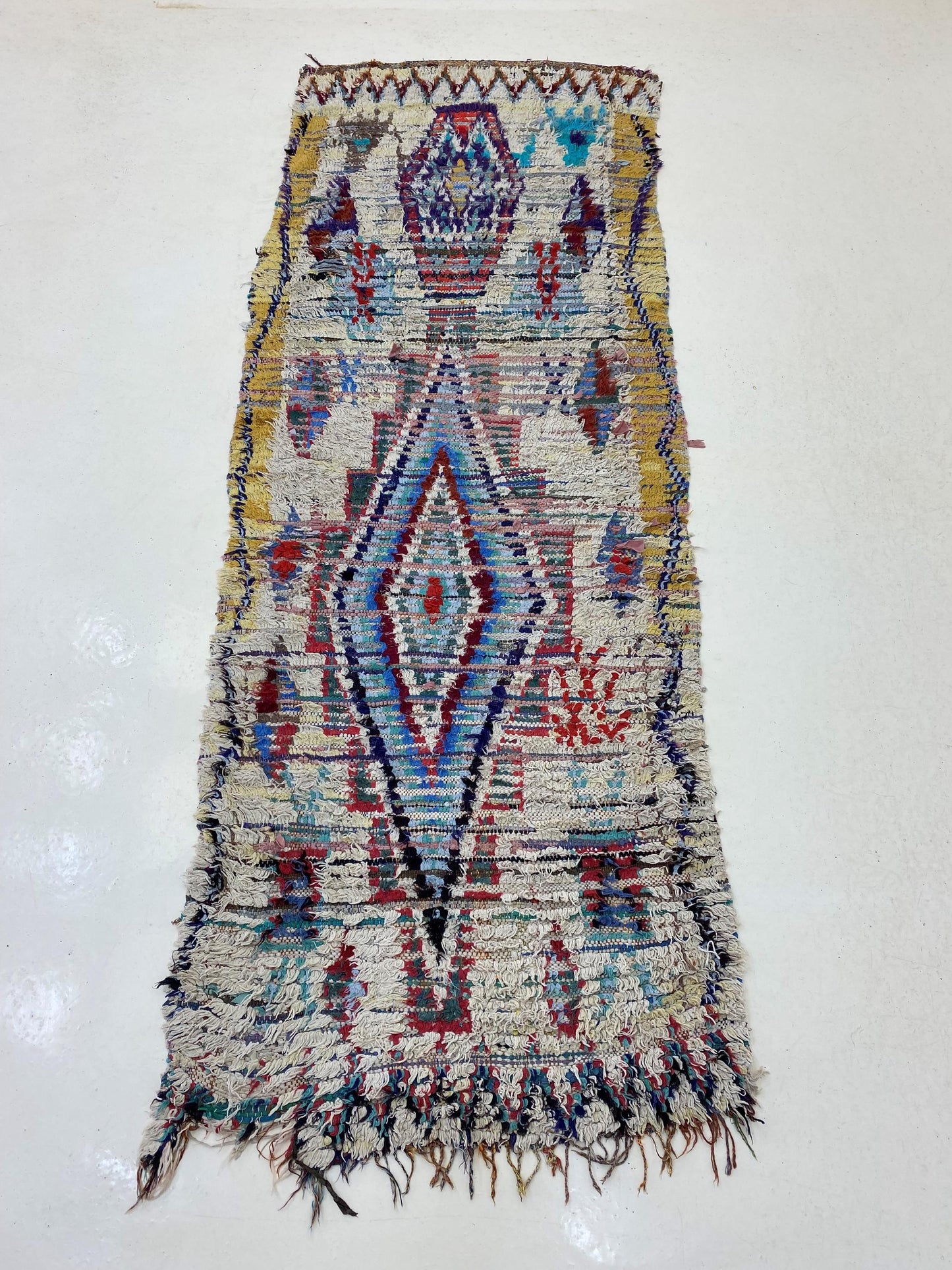 Moroccan Vintage old Rug Runner, Entryway 3x8 Runner Rug.