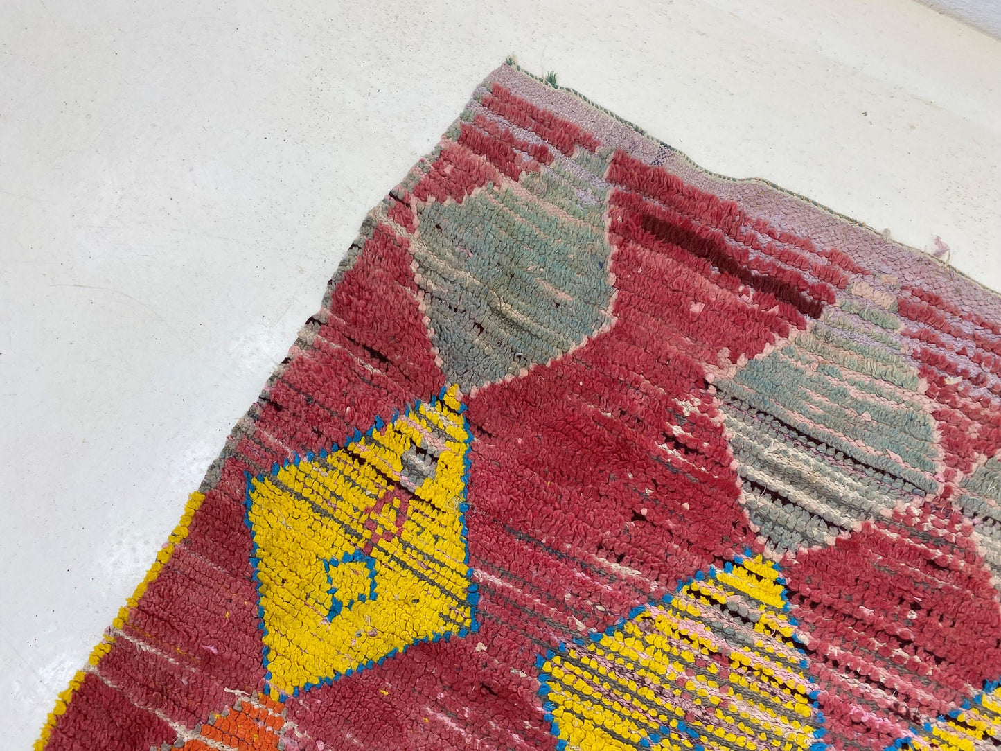 Hallway Moroccan 4x11 Rug Runner, Diamond Colorful Runner Rug.