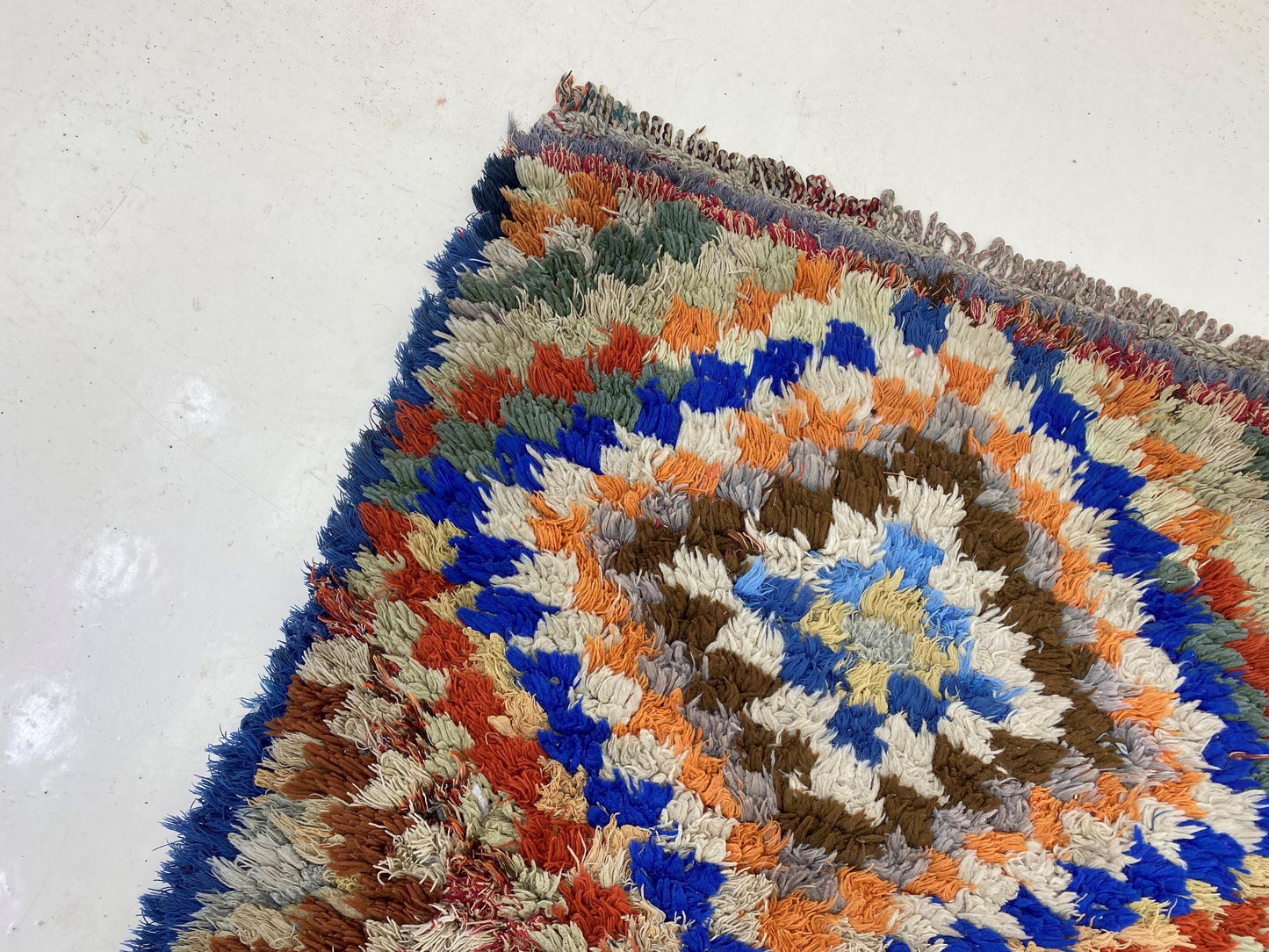 2x7 Moroccan Colorful Runner Rug, Vintage Colorful Rug Runner.