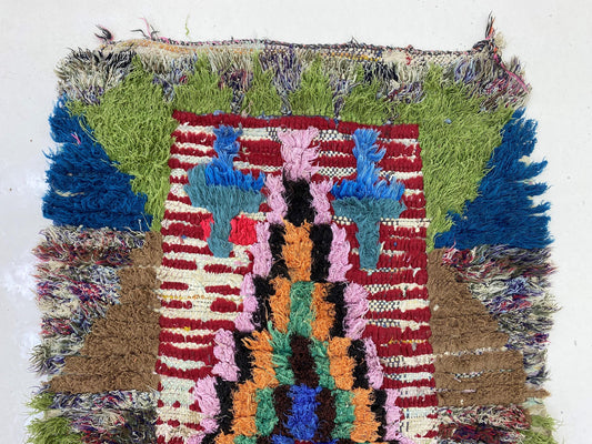 Moroccan Vintage 2x7.5 Rug Runner, Unique Home Decor.