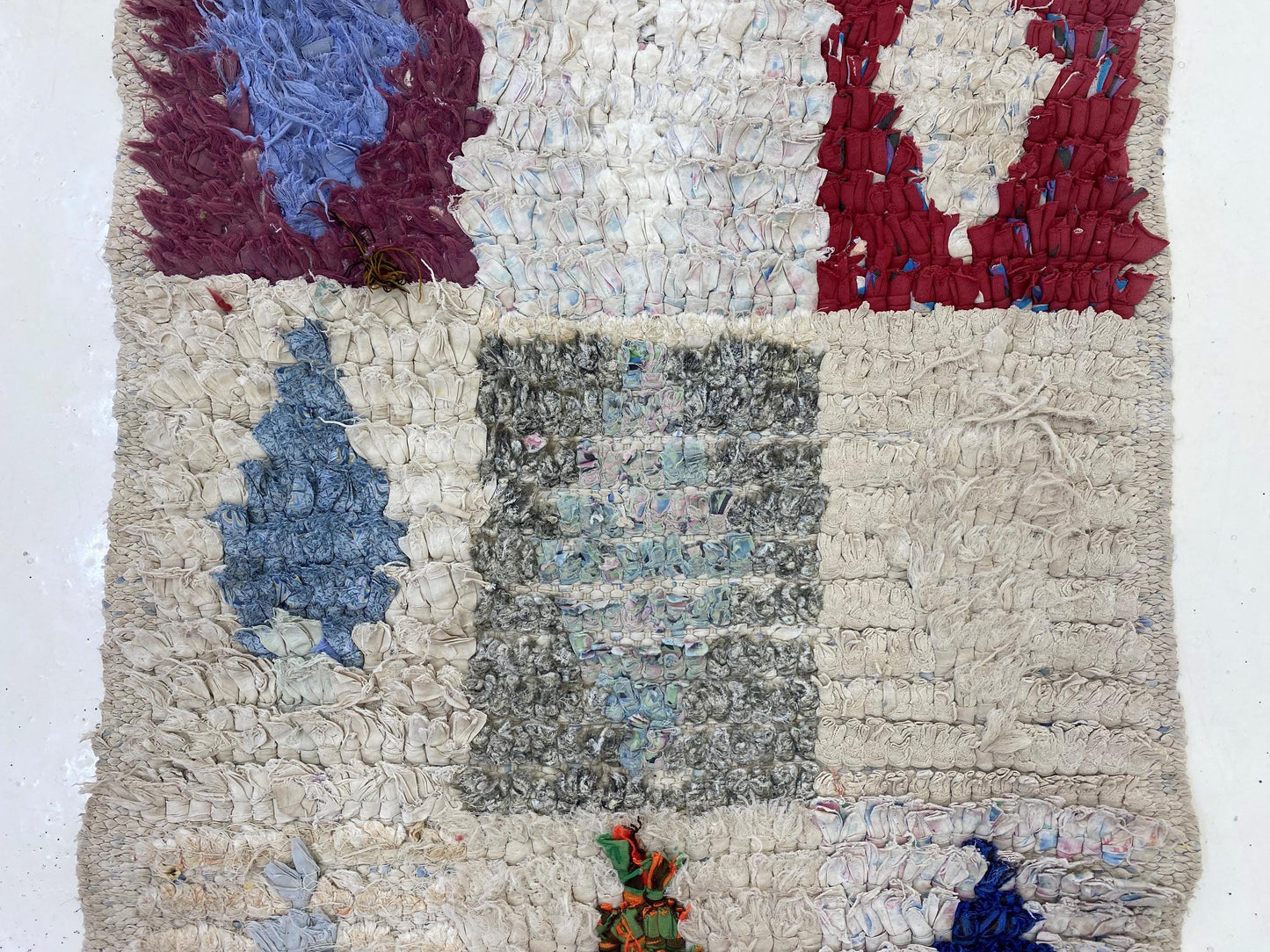 2x7 Unique Diamond Rug Runner, Moroccan Colorful Runner.