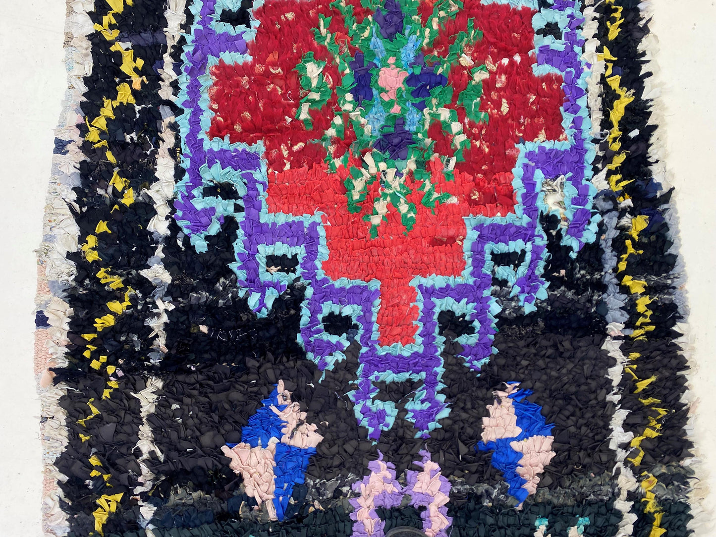 3.5x9 Long Moroccan Runner, Berber Colorful Rug Runner.