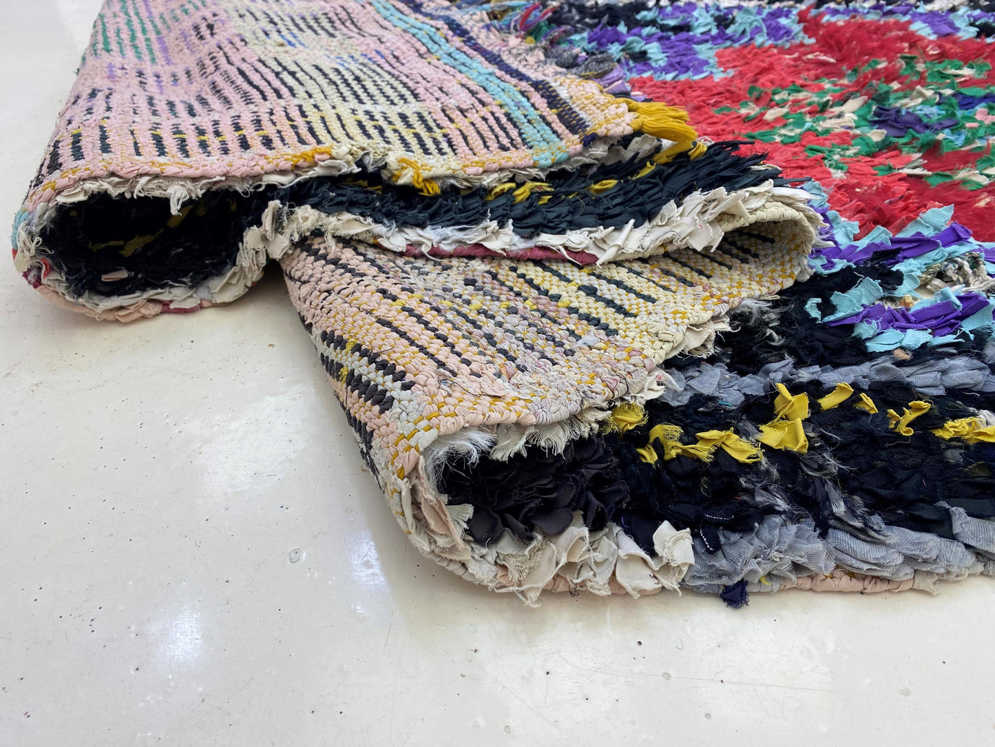 3.5x9 Long Moroccan Runner, Berber Colorful Rug Runner.