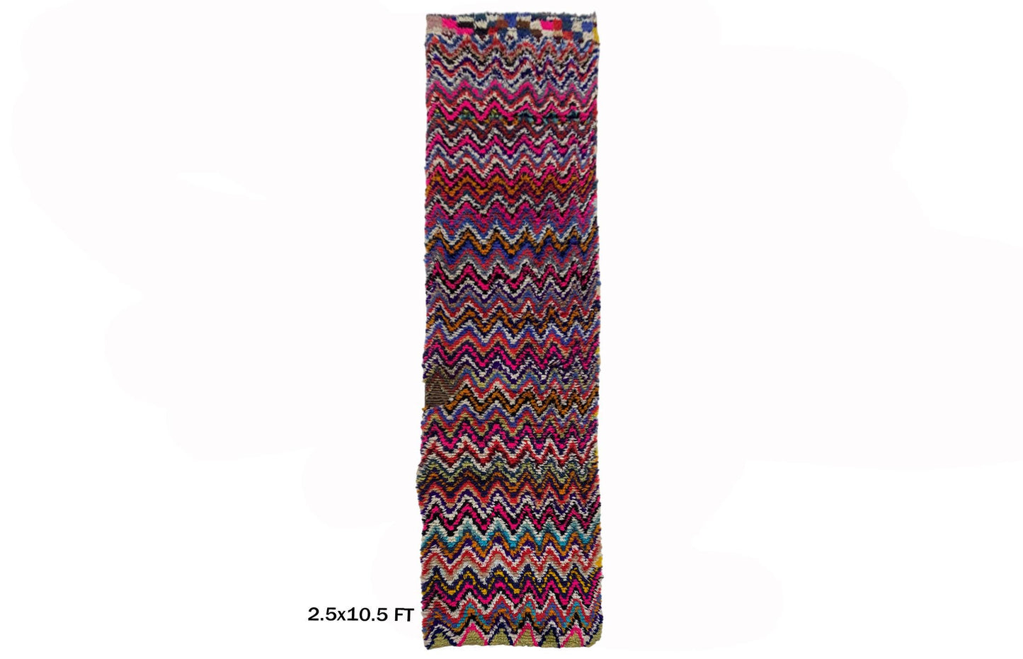 Extra Narrow Moroccan 2.5x10.5 Runner, Vintage Berber Runner.