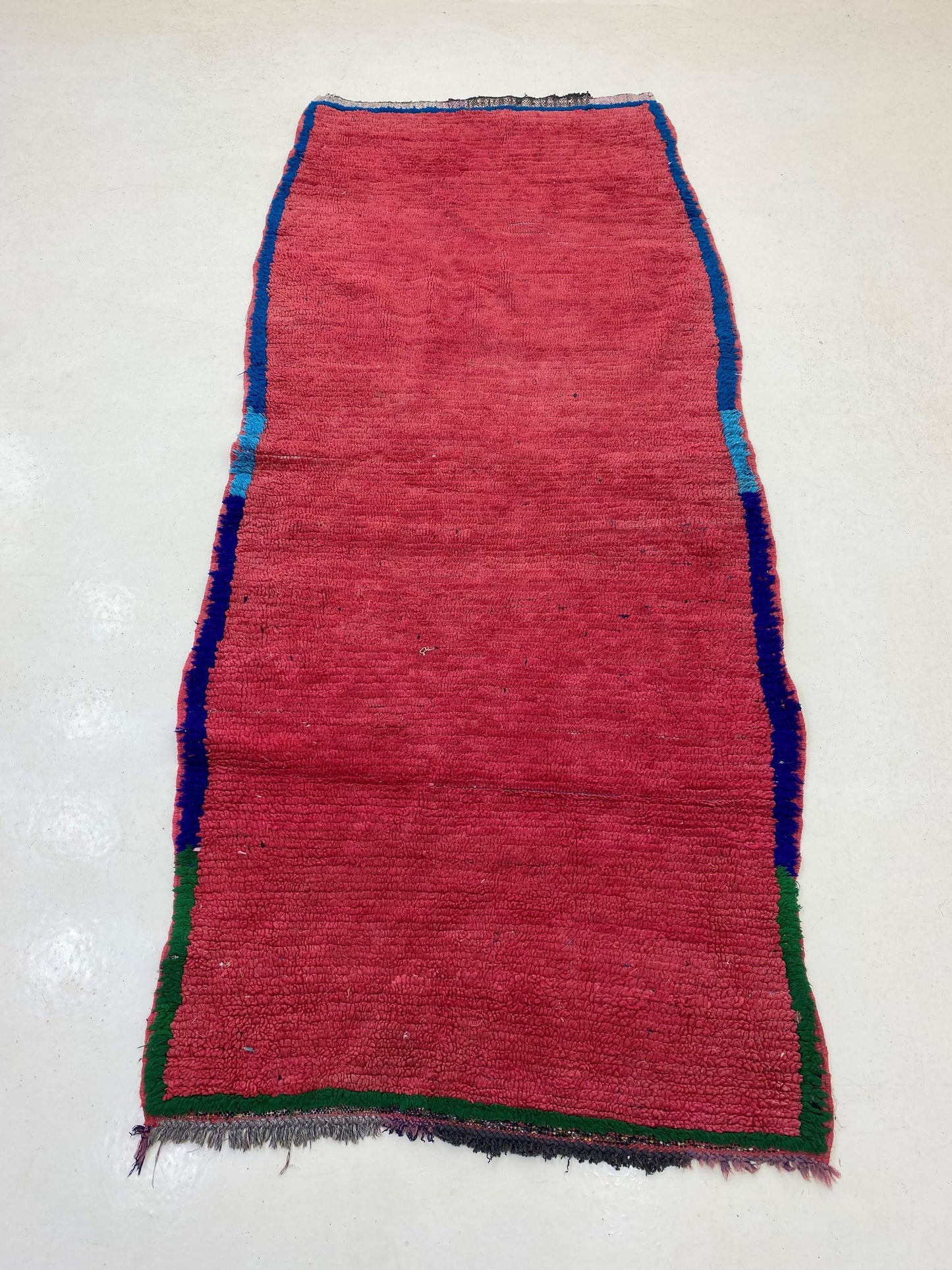 Vintage Moroccan Wool Runner Rug, 3x8 Cozy Home Accent.