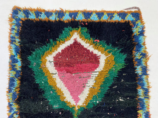 Moroccan Runner 3x7: Berber Vintage Diamond Runner.