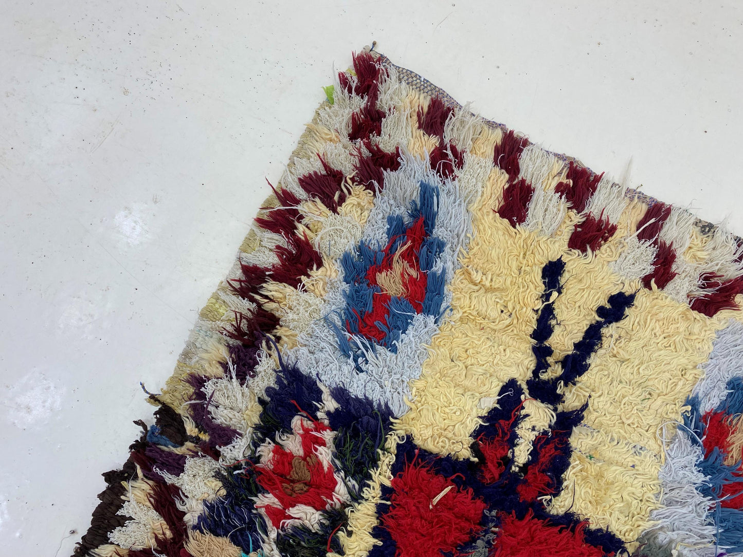 Colorful Vintage Moroccan Rug Runner 3x9.5.