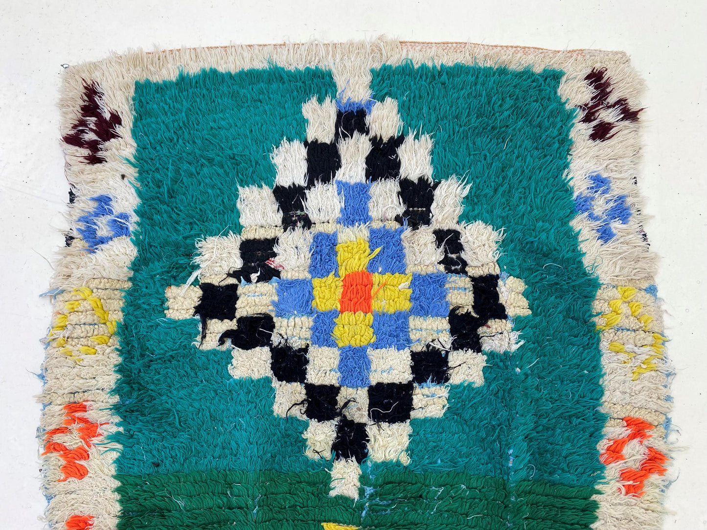 3x7 Diamond Vintage Moroccan Rug Runner.