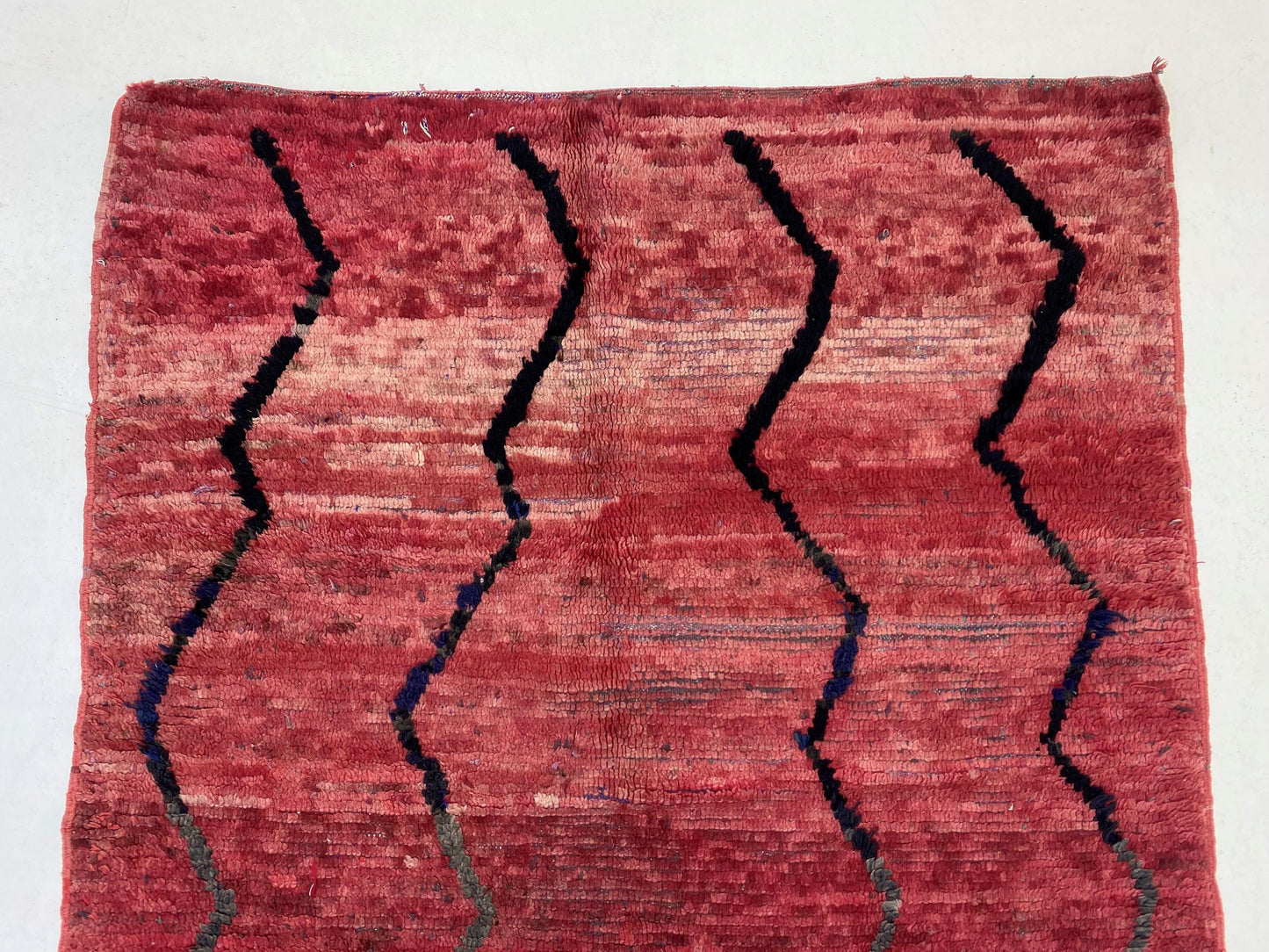 4x6 Moroccan Rug, Striped Vintage Wool Rug.