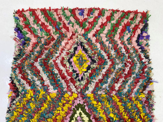 Moroccan Diamond 3x6 Rug, Unique Living room Decor.