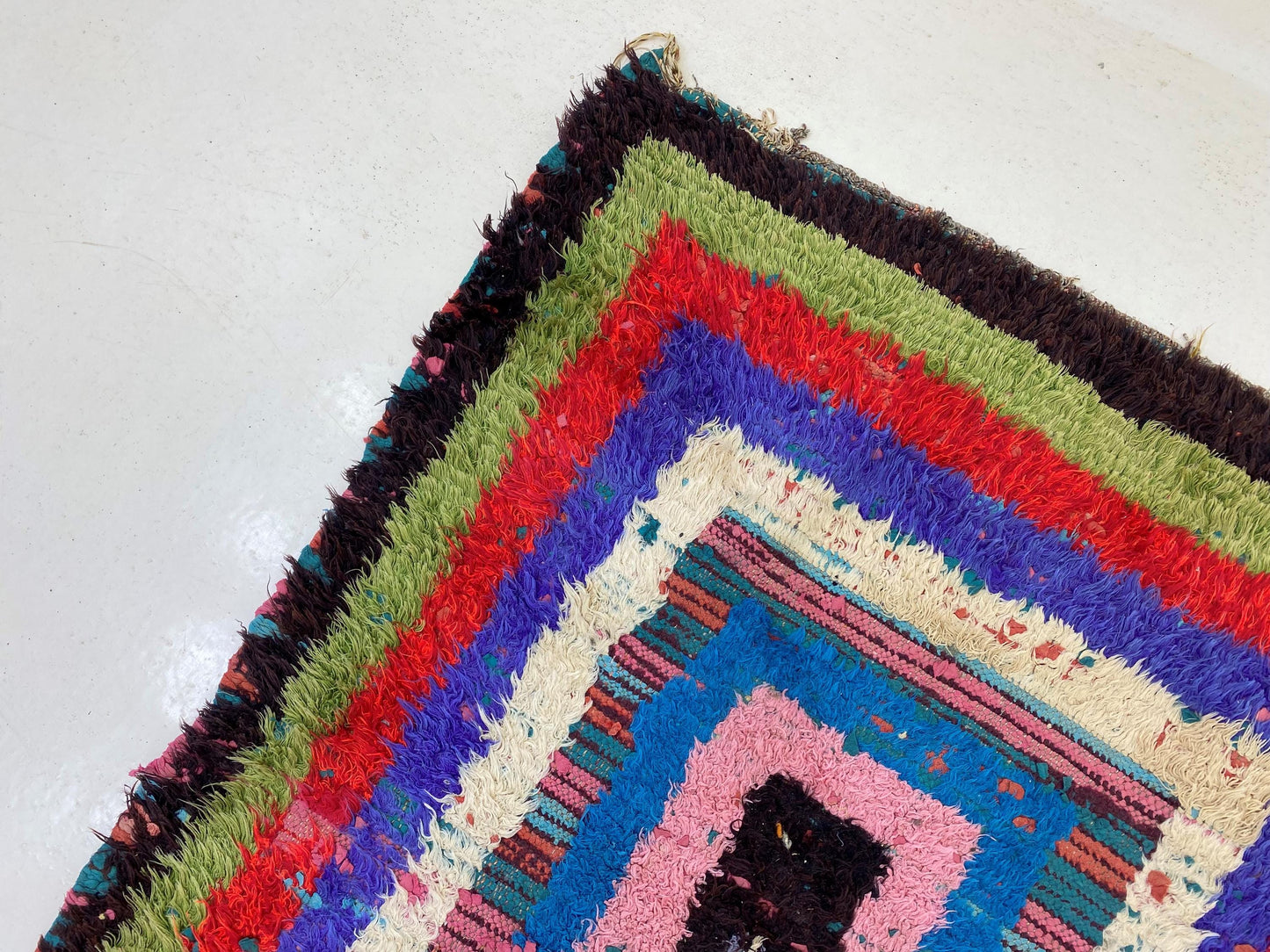 3x9 Moroccan Geometric Rug Runner, Long colorful Runner Rug.