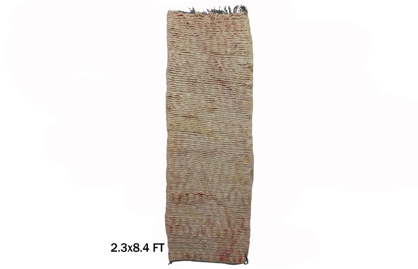 Long 2x8 Moroccan Rug Runner, Vintage Minimalist Boho Runner.
