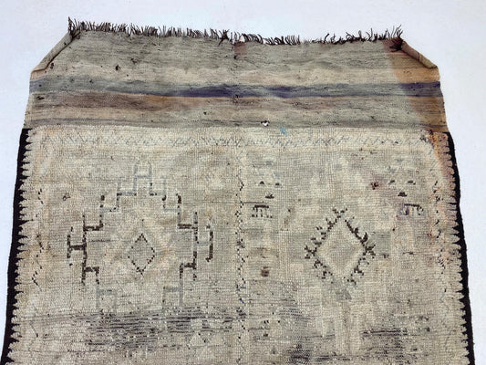 5.5x11 Vintage Moroccan Rug, Bohemian Berber rug.