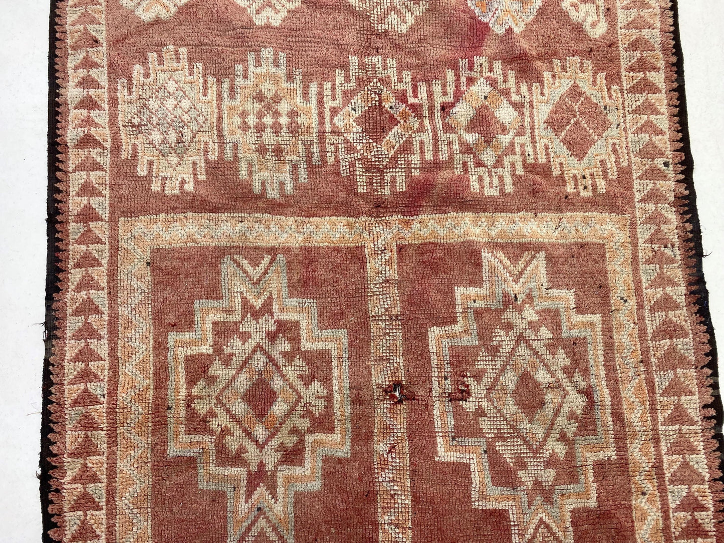 Large Berber Moroccan Rug 5x14, Vintage Colorful Area Rug.
