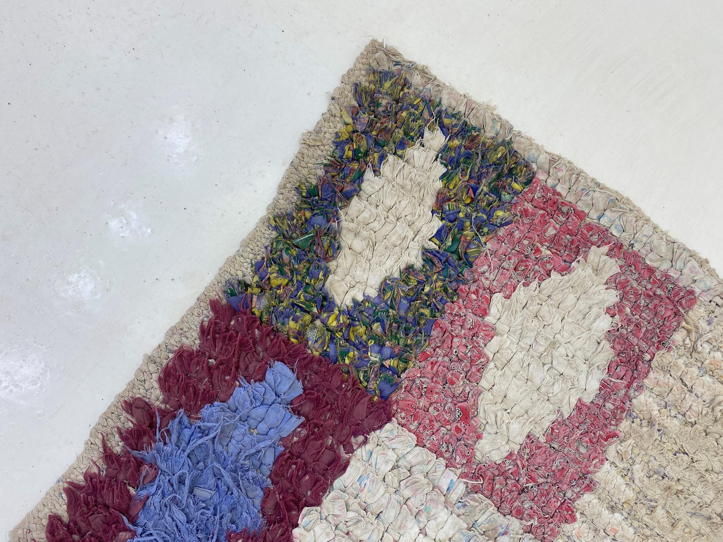 2x7 Unique Diamond Rug Runner, Moroccan Colorful Runner.