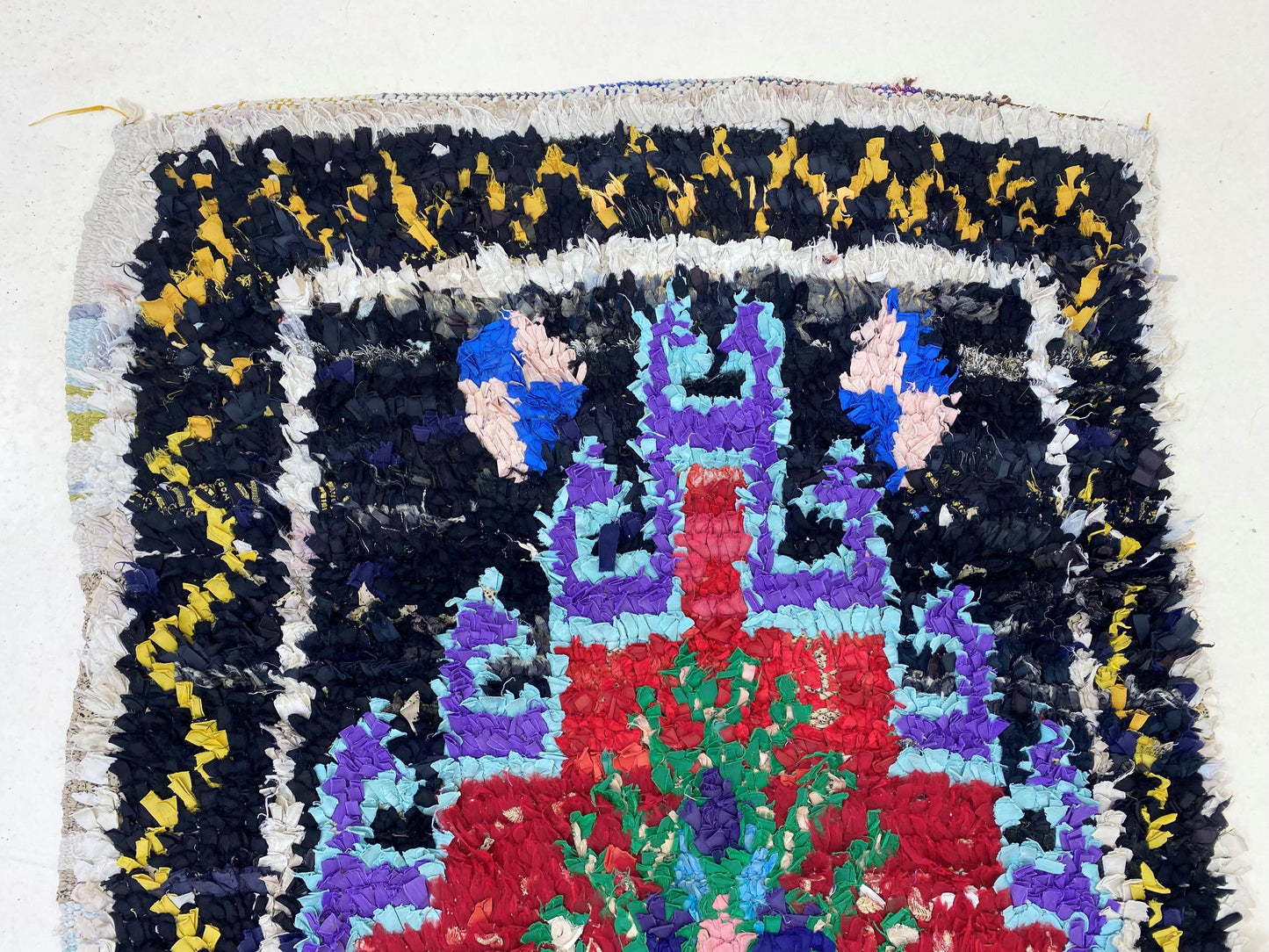 3.5x9 Long Moroccan Runner, Berber Colorful Rug Runner.