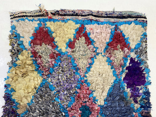 Diamond 3x8 Runner: Moroccan Vintage Rug Runner.