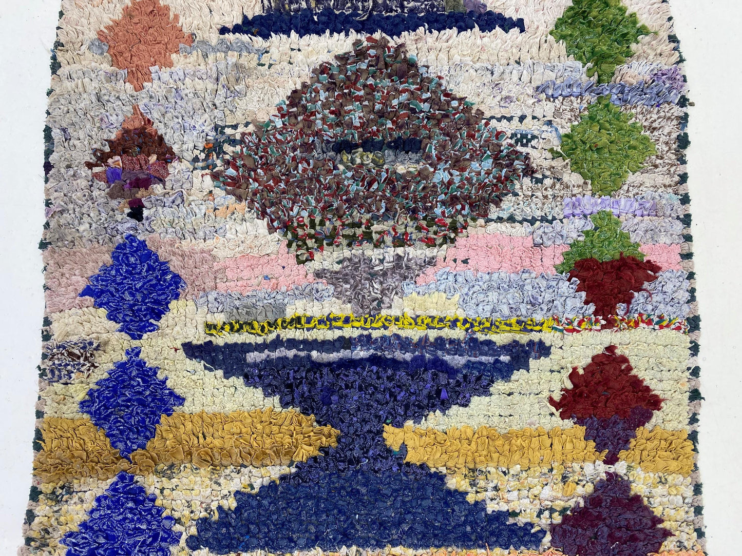 Small Moroccan runner: Vintage Colorful 2x6 Rug Runner.