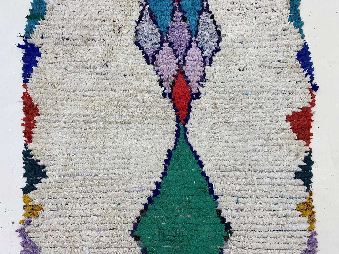 Small Moroccan Rug 3x4.5: Vintage Diamond rug.