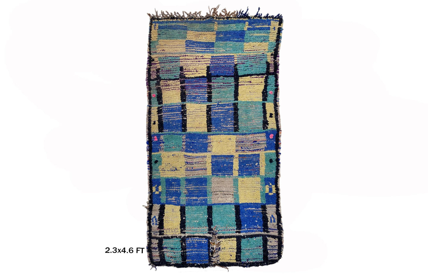 Stylish Small Moroccan Rug, 2x5 Unique Vintage Rug.