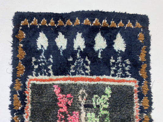 Vintage Moroccan 3x8 Runner Rug, Unique Home Decor Addition.