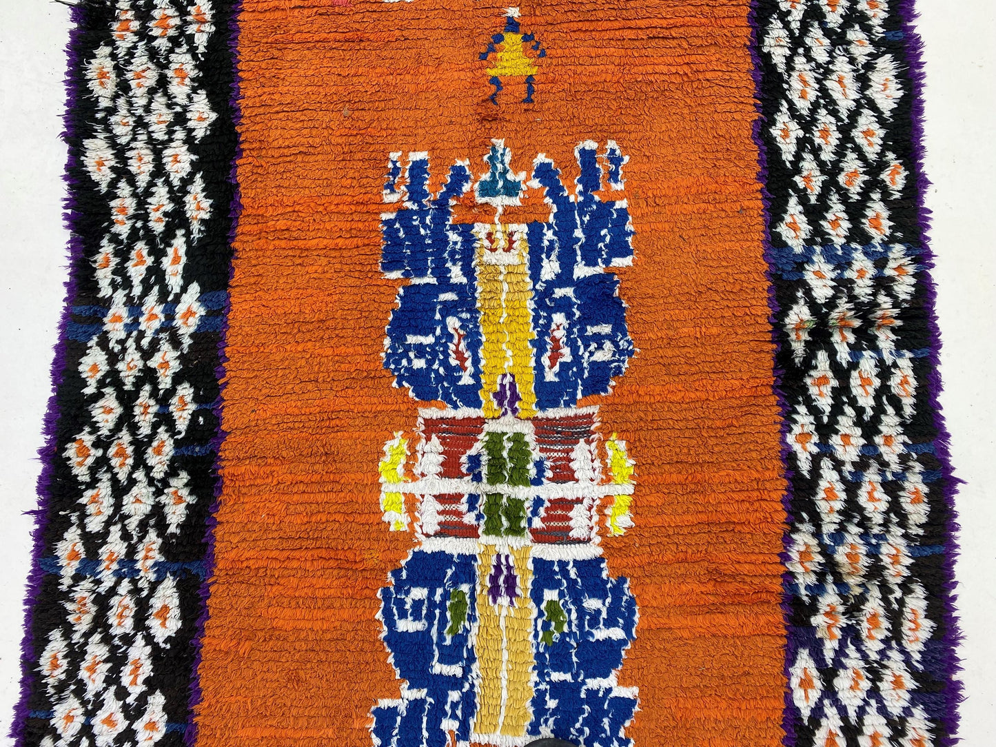 Moroccan Rug 4x8, Colorful Vintage Berber Rug.