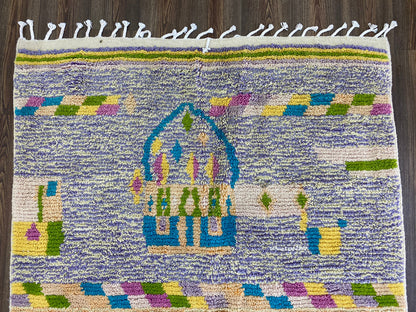 Authentic Berber Moroccan Wool Rug, Handmade Custom Home Decor Rug.