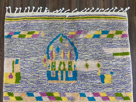 Authentic Berber Moroccan Wool Rug, Handmade Custom Home Decor Rug.