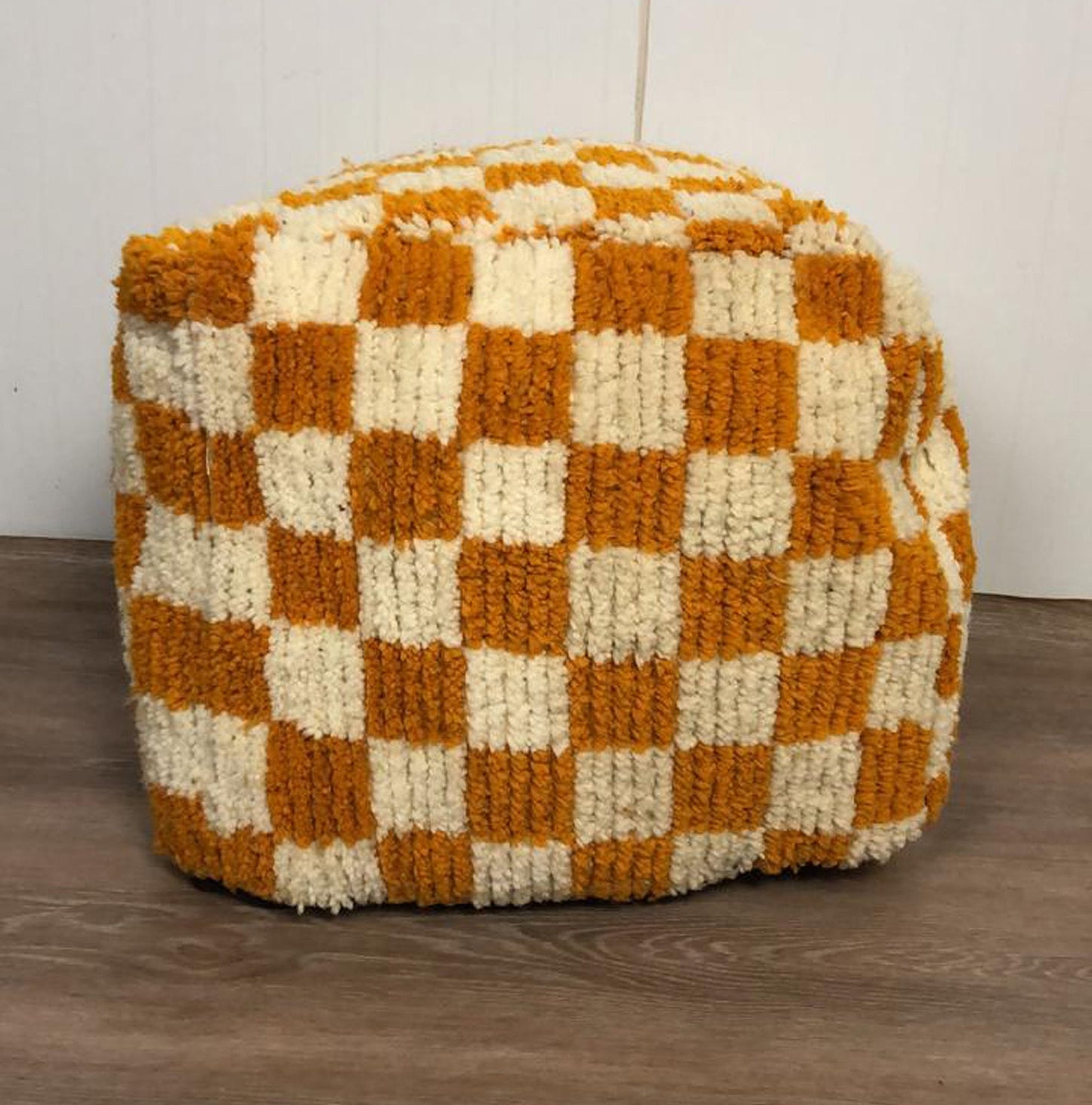 Floor cushion, Moroccan Berber checkered Pouf Cover.