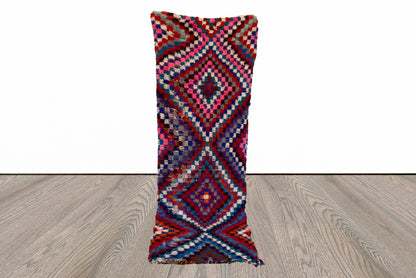 3x8 ft Moroccan vintage runner, woven Azilal Berber runner rug.