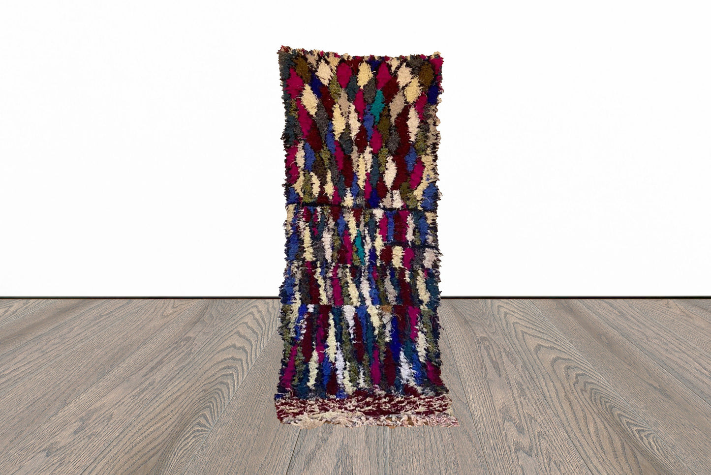 Moroccan vintage Berber rug 3x8 ft.