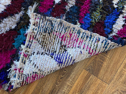 Moroccan vintage Berber rug 3x8 ft.