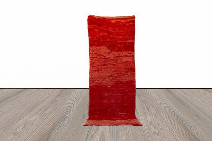 Moroccan vintage red runner rug 3x6 ft.