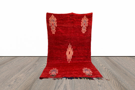 Berber red large Moroccan rug 6x9 ft.