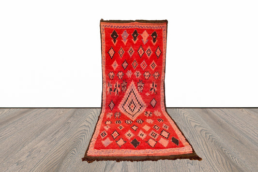 5x11 ft vintage large Moroccan rug.