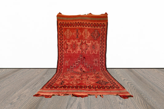 6x12 ft large vintage Moroccan rug.