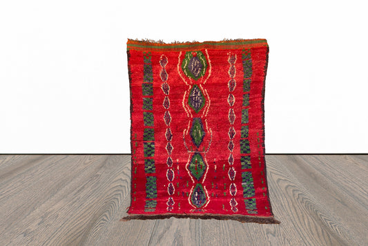 Vintage Moroccan Berber rug 5x7 ft.