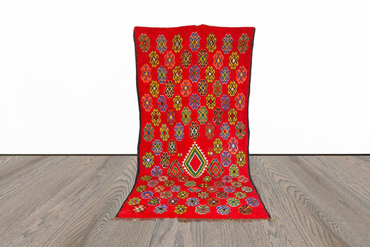 6x13 ft large colorful Moroccan rug.