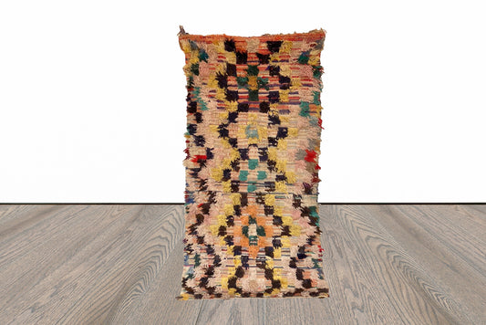 Moroccan Berber colorful rug 3x6 ft.