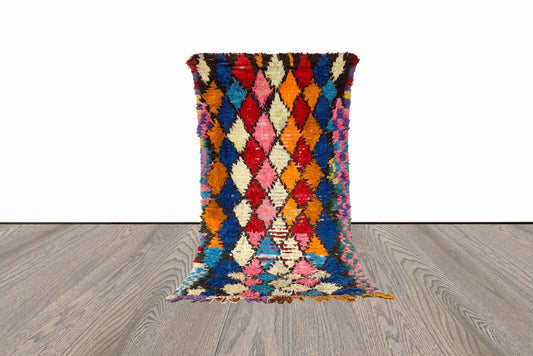 Moroccan Berber colorful rug 3x5 ft.
