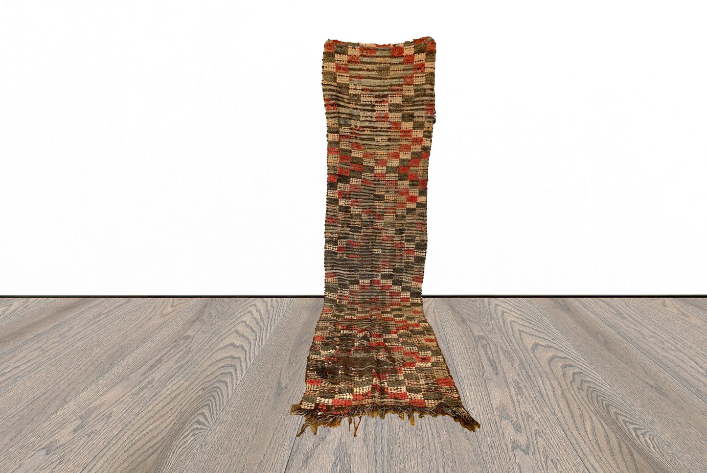 Tapis marocain étroit de 3 x 10 pieds.