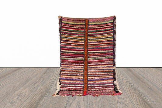 5x6 ft Boucherouite Moroccan area rug.
