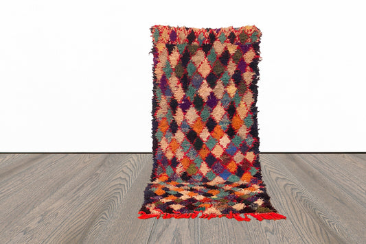Tapis marocain vintage 2x5 pieds.