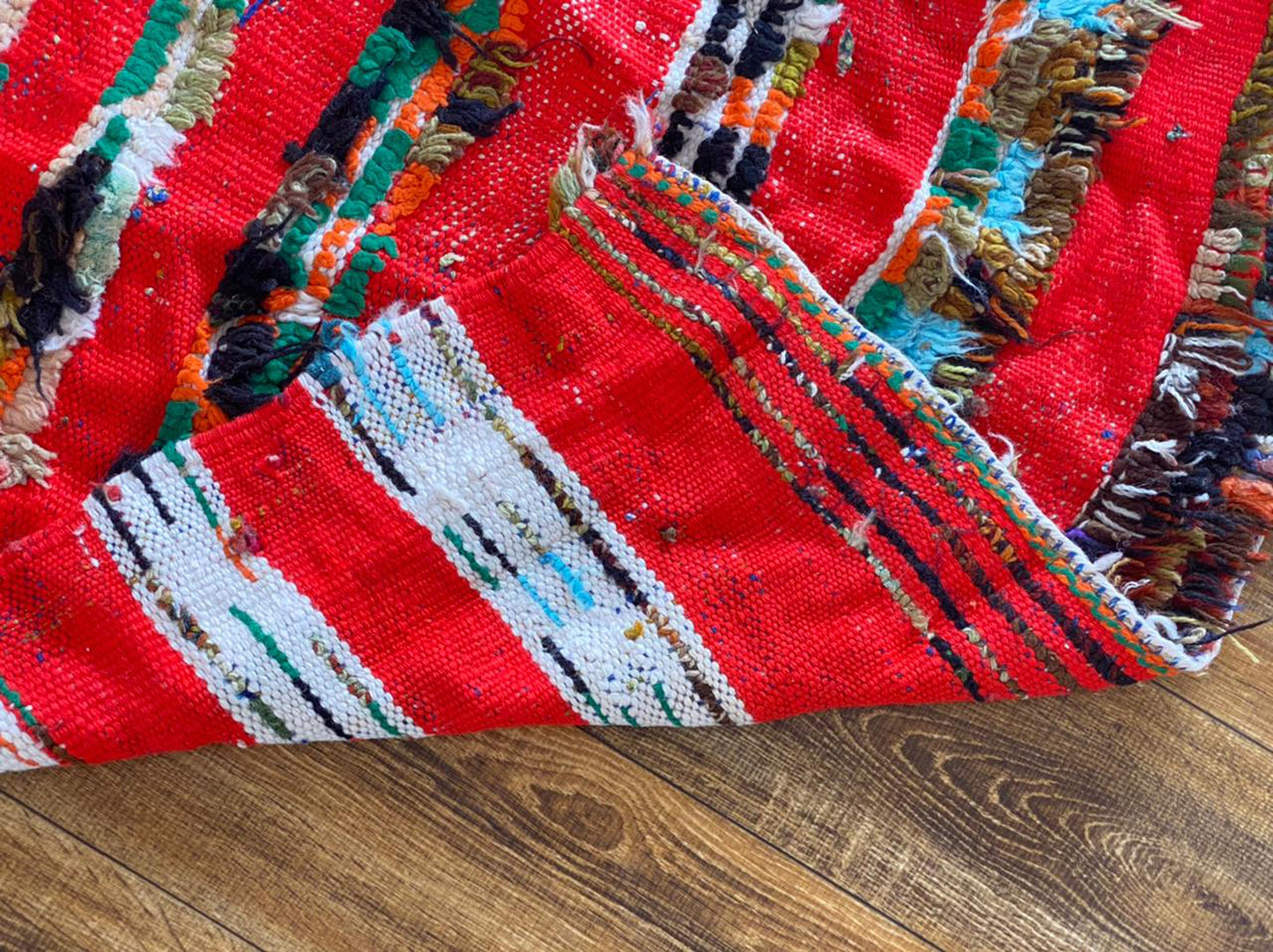 Moroccan vintage runner rug 3x7 ft.