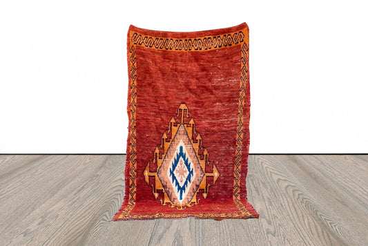 4x8 ft Moroccan vintage area rug.