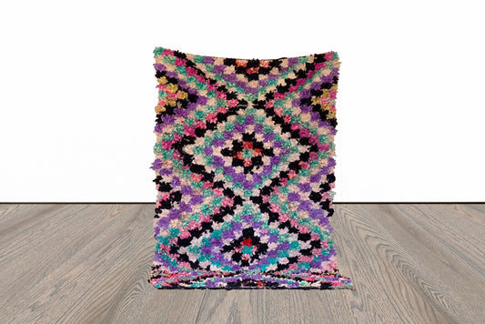 4x7  ft Boucherouite Moroccan area rug.