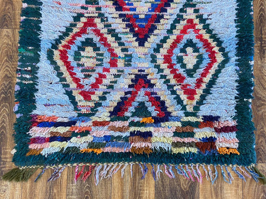 Moroccan small vintage rug 3x5 ft.